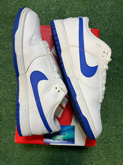 Nike dunk low white hyper royal size 11men/12.5women