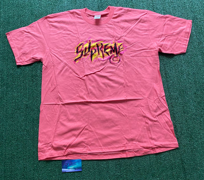 Supreme Scratch bright coral tee