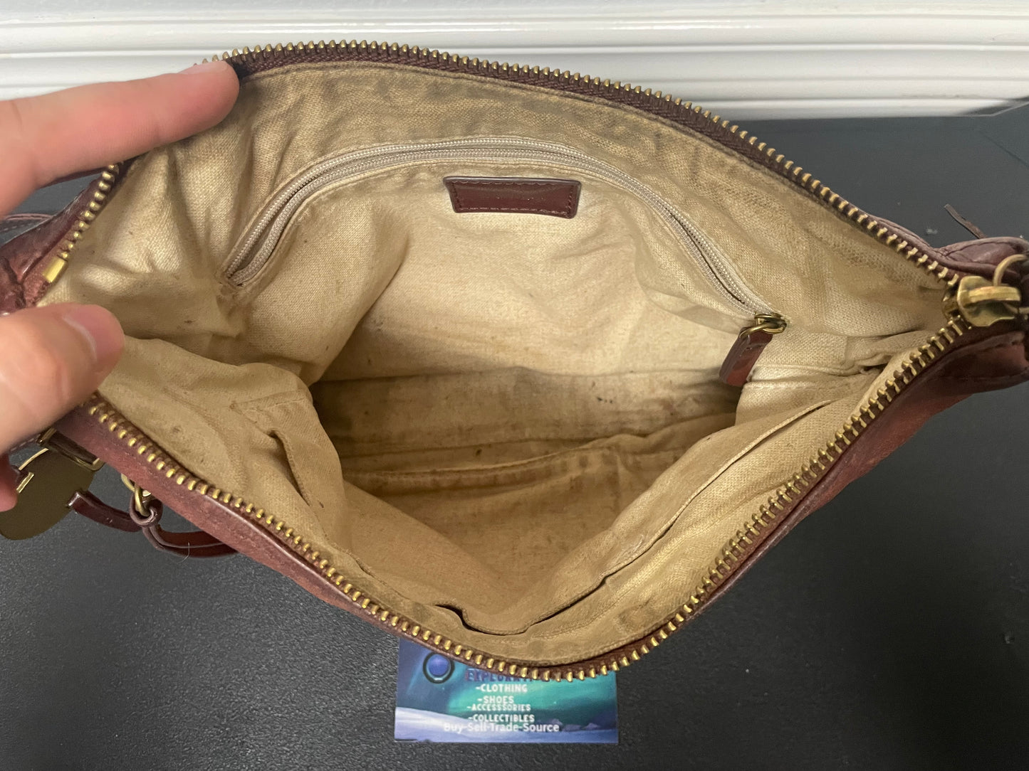 vintage Margot brown leather shoulder bag