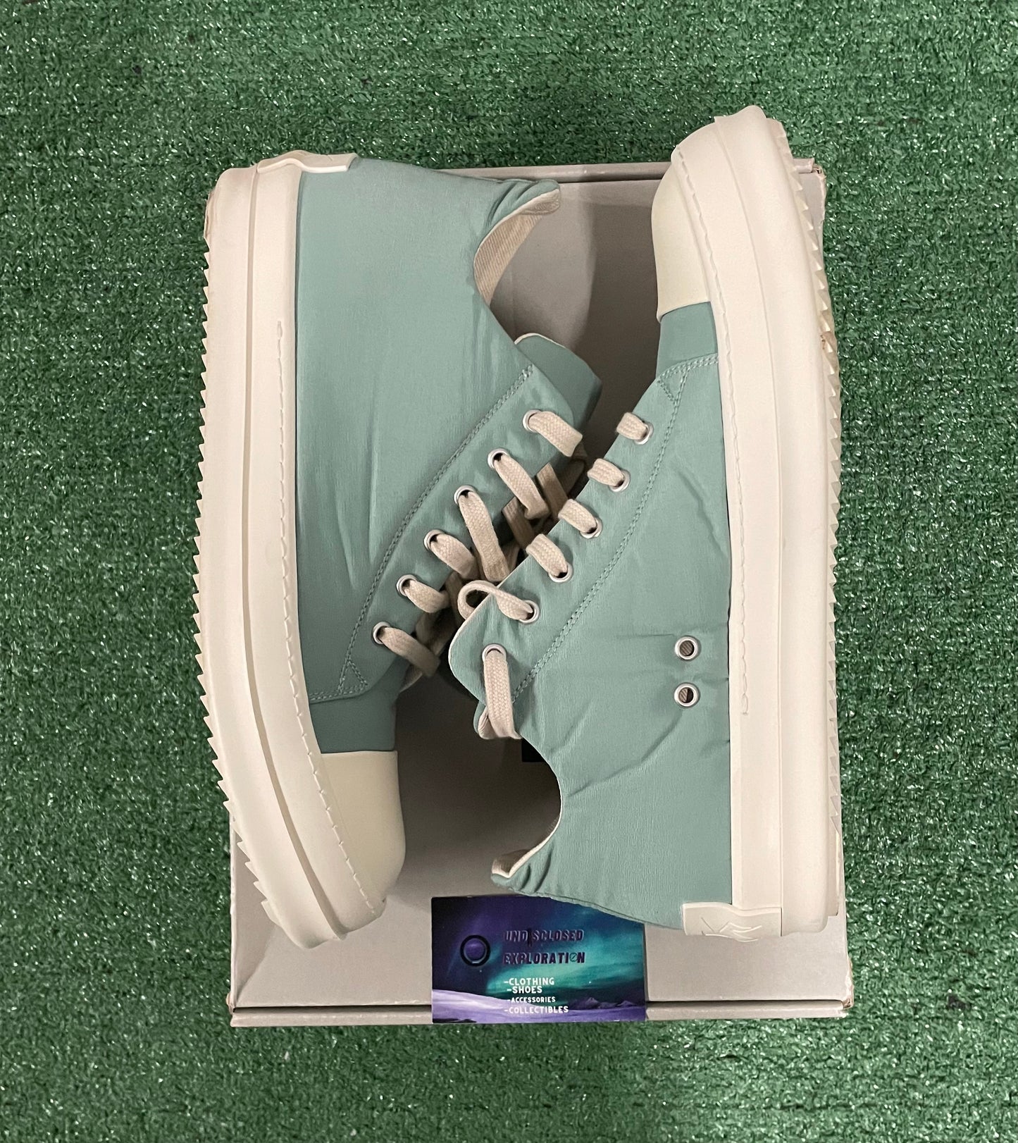 Rick Owens DRKSHDW low ramones aqua milk size 11men/12.5women (EU 44)