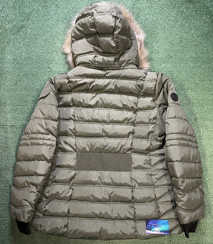 Nautica olive green faux fur jacket