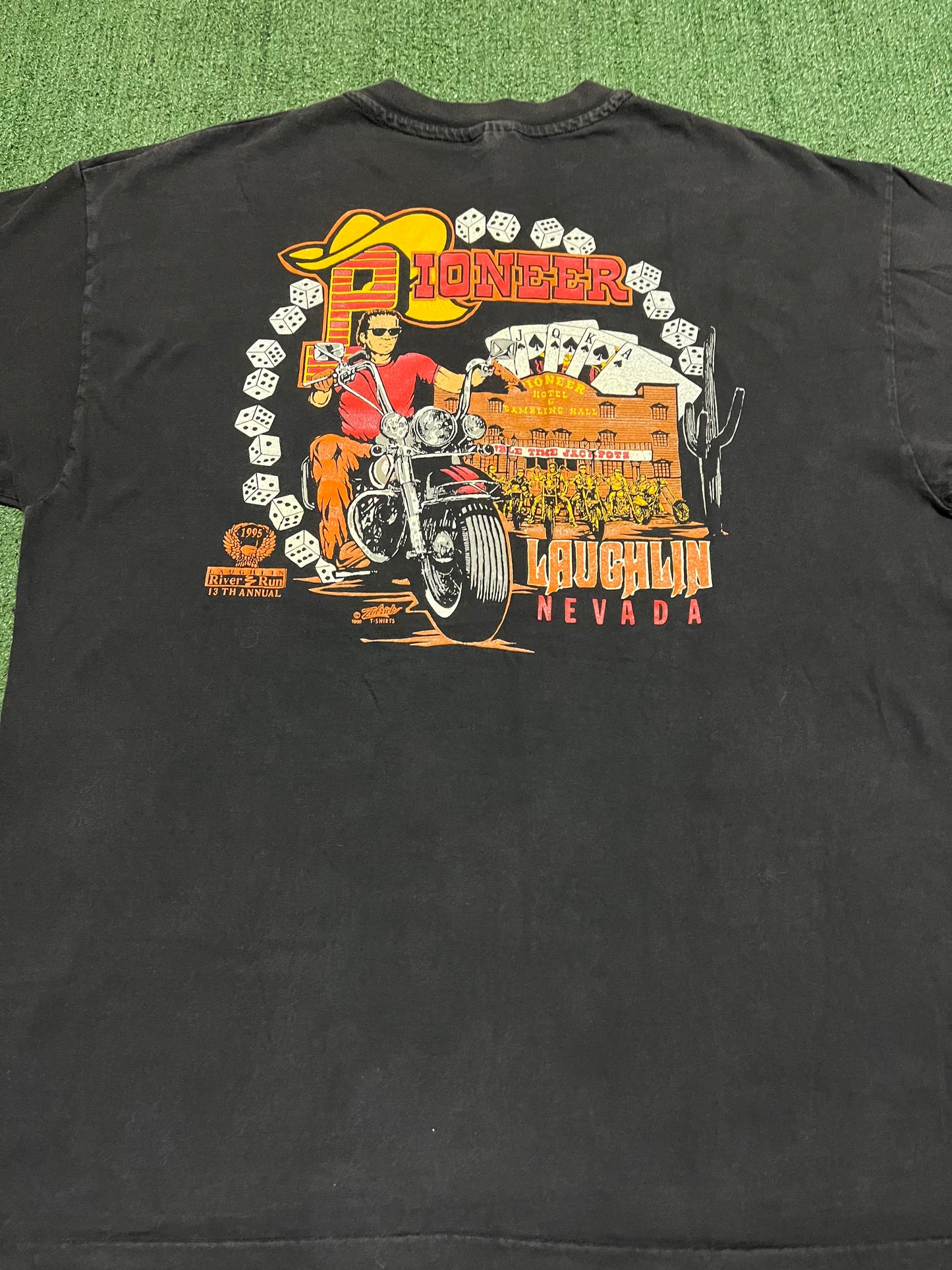 Vintage 1995 river run laughin Nevada motorcycle tee