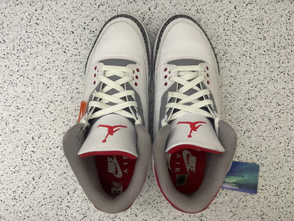 Jordan 3 Fire Red 10 Men/11.5 Women “Preowned”