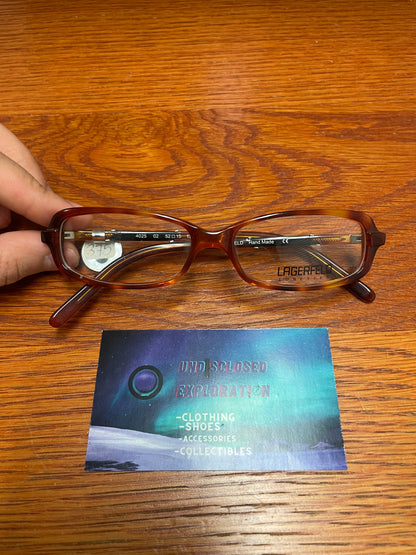 Karl Lagerfeld brown oval glasses