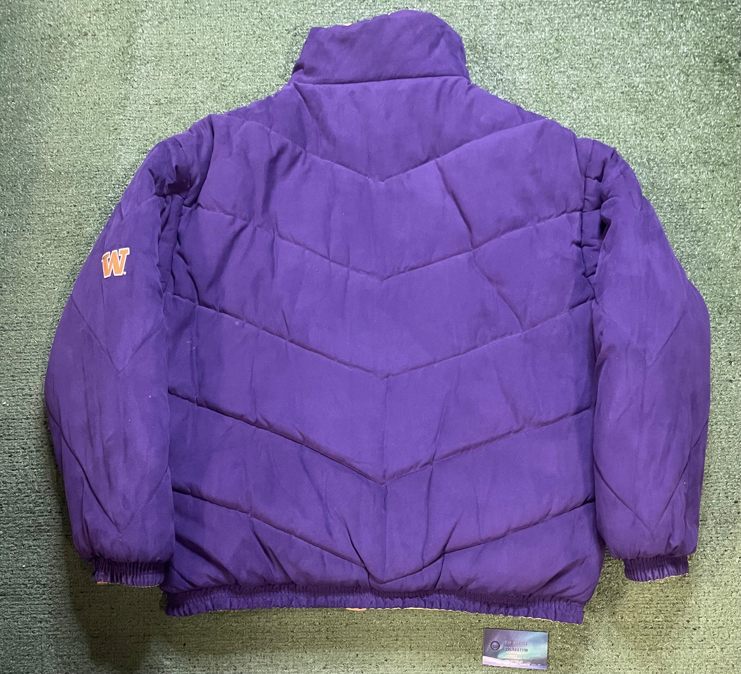 Vintage 2000s UW University of Washington reversible puffer jacket