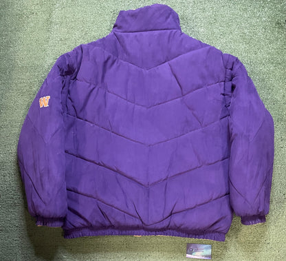 Vintage 2000s UW University of Washington reversible puffer jacket
