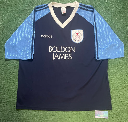 Vintage Crewe Alexandra FC 1997 1998 Adidas Boldon James shirt