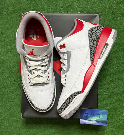 Jordan 3 Fire Red 12 Men/13.5 Women “Preowned”