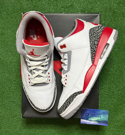Jordan 3 Fire Red 12 Men/13.5 Women “Preowned”