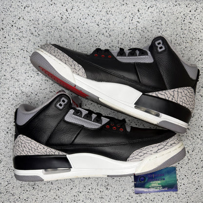 Jordan 3 Black Cement 10.5 Men/12 Women “Preowned”