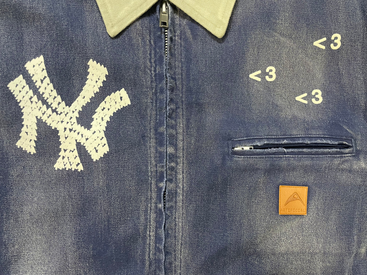 Artificial Fever faded navy New York jacket