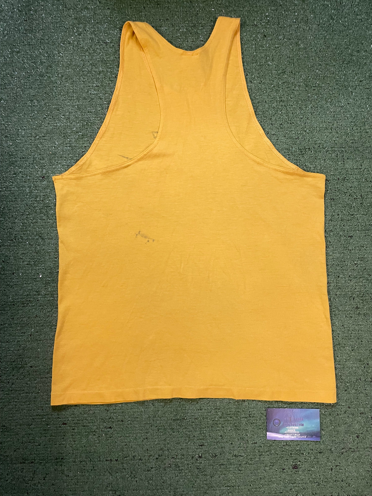 Vintage 1980s Nike repeat swoosh yellow tank top