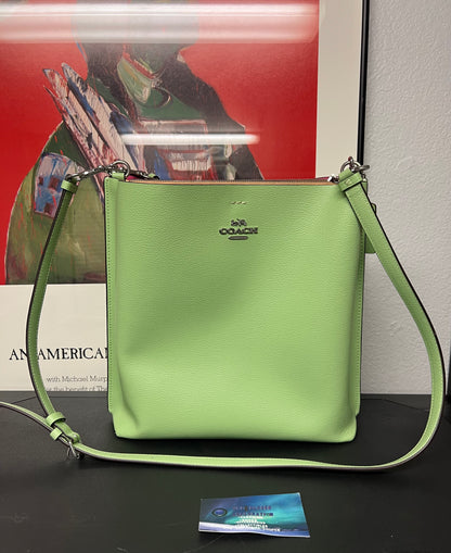 Coach Mollie Bucket Bag 22 in Pale Pistachio leather