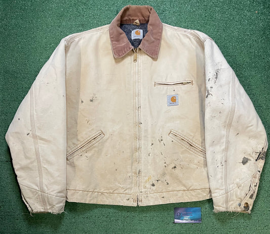 Vintage 1990s Carhartt beige Detroit jacket