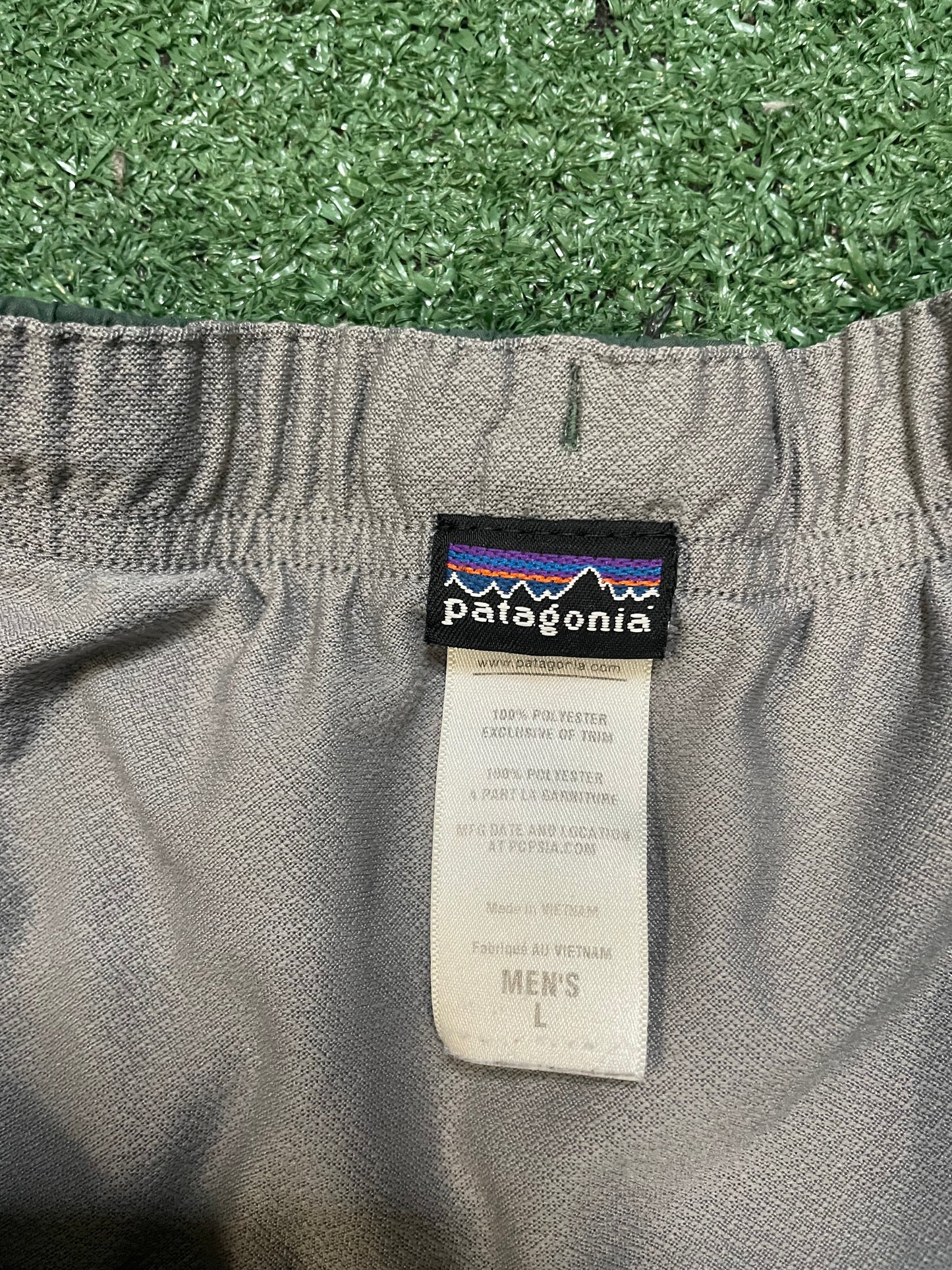 Patagonia grey & green strider shorts