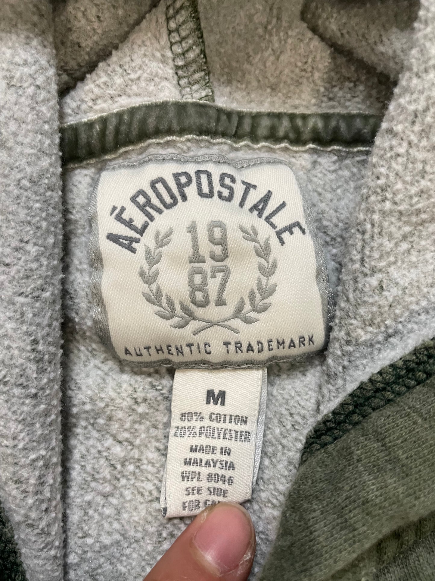 Aeropostale 2000s green half zip hoodie
