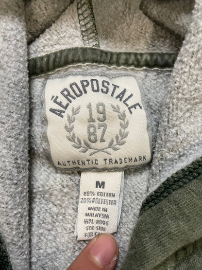 Aeropostale 2000s green half zip hoodie