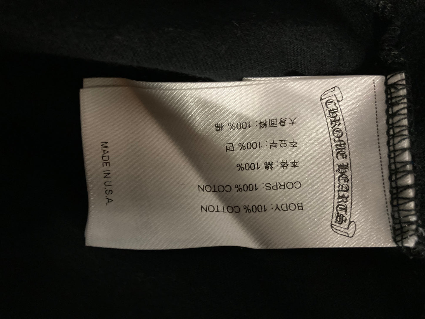 Chrome hearts Black and pink made in Hollywood tee