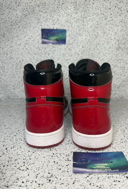 Jordan 1 Patent Bred 9 Men/10.5 Women “Preowned”