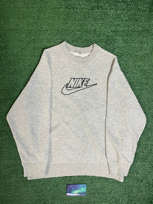 Vintage 1990s grey Nike  swoosh crewneck