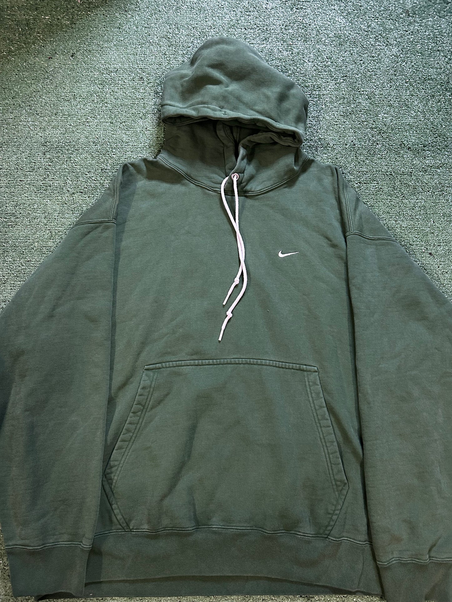 Nike forest green solo swoosh hoodie