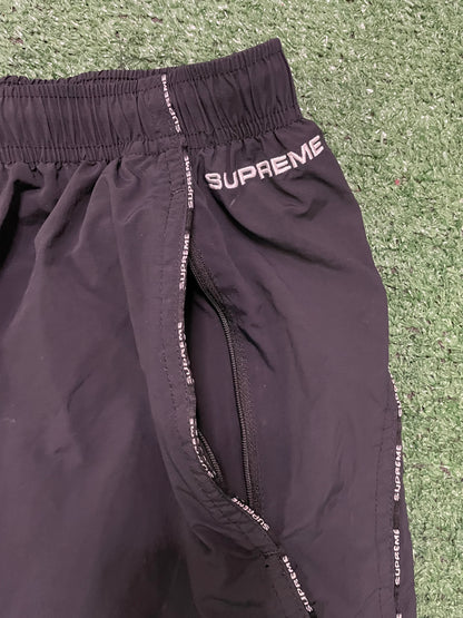 Supreme Logo Piping Track Pant Black