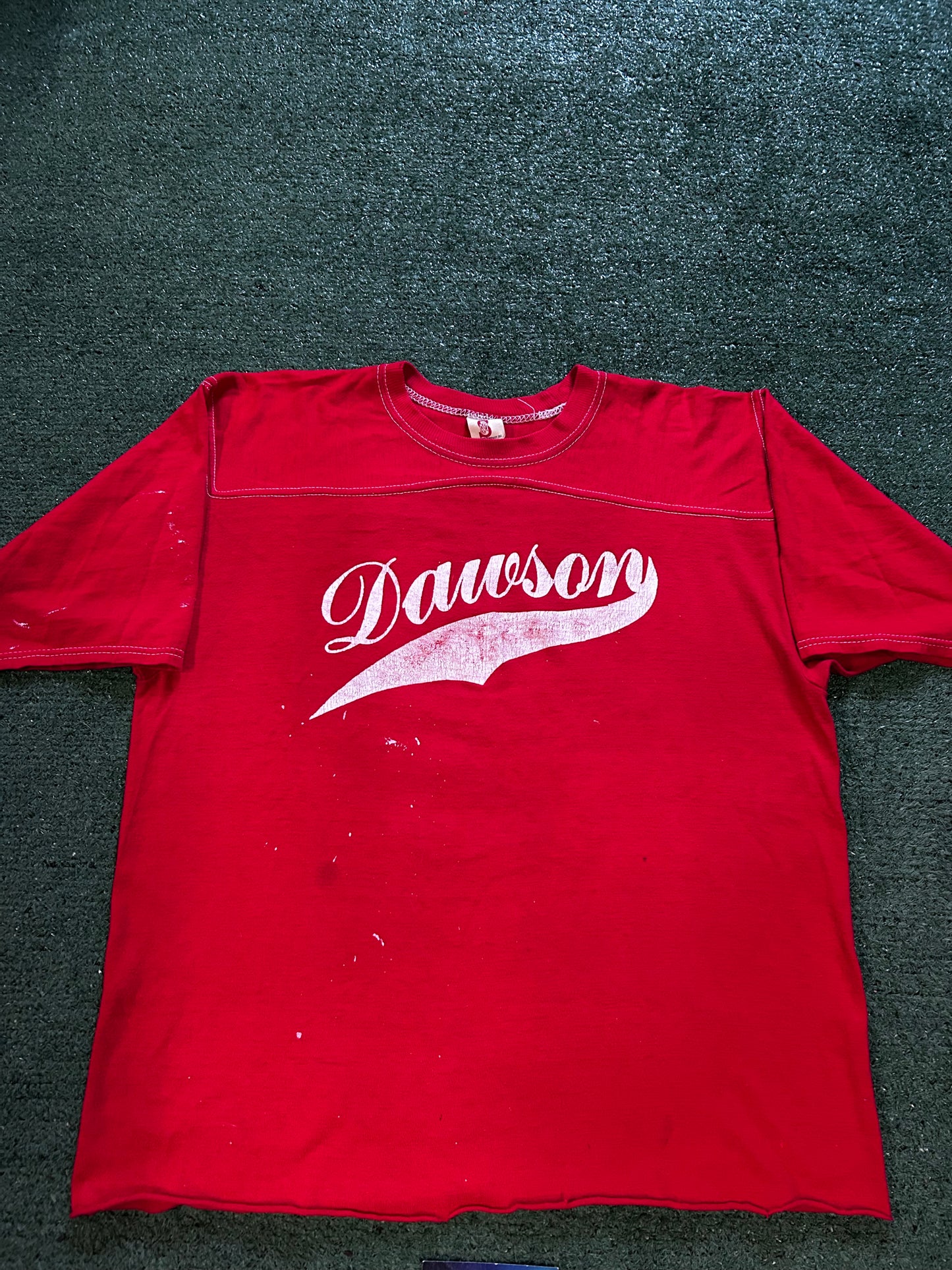 Vintage 1980s Dawson red tee