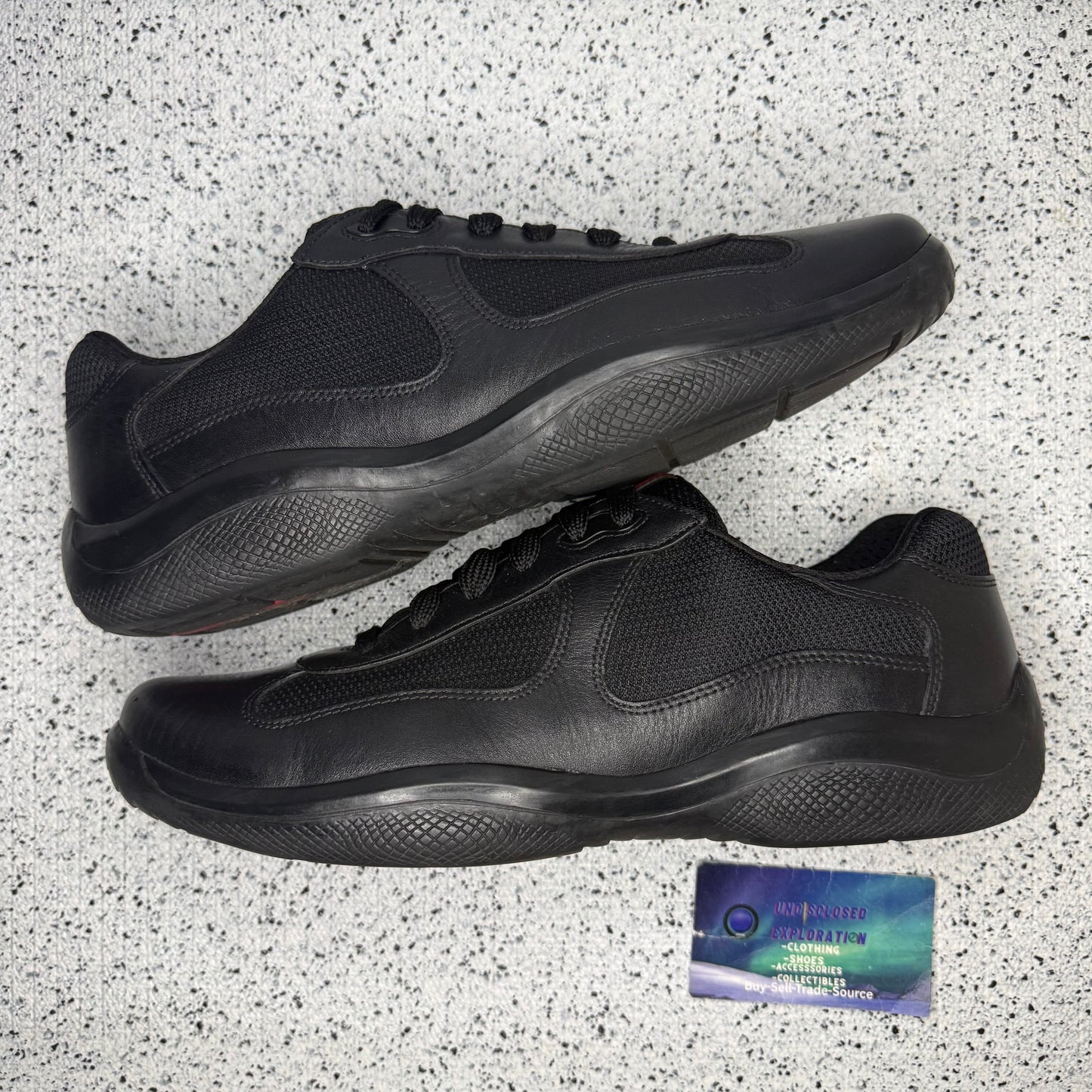 Prada America’s Cup Black Sneakers 8.5 UK/9.5 Men “Preowned”