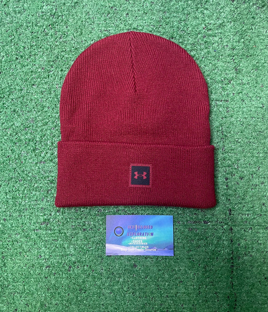 Under Armour red logo beanie