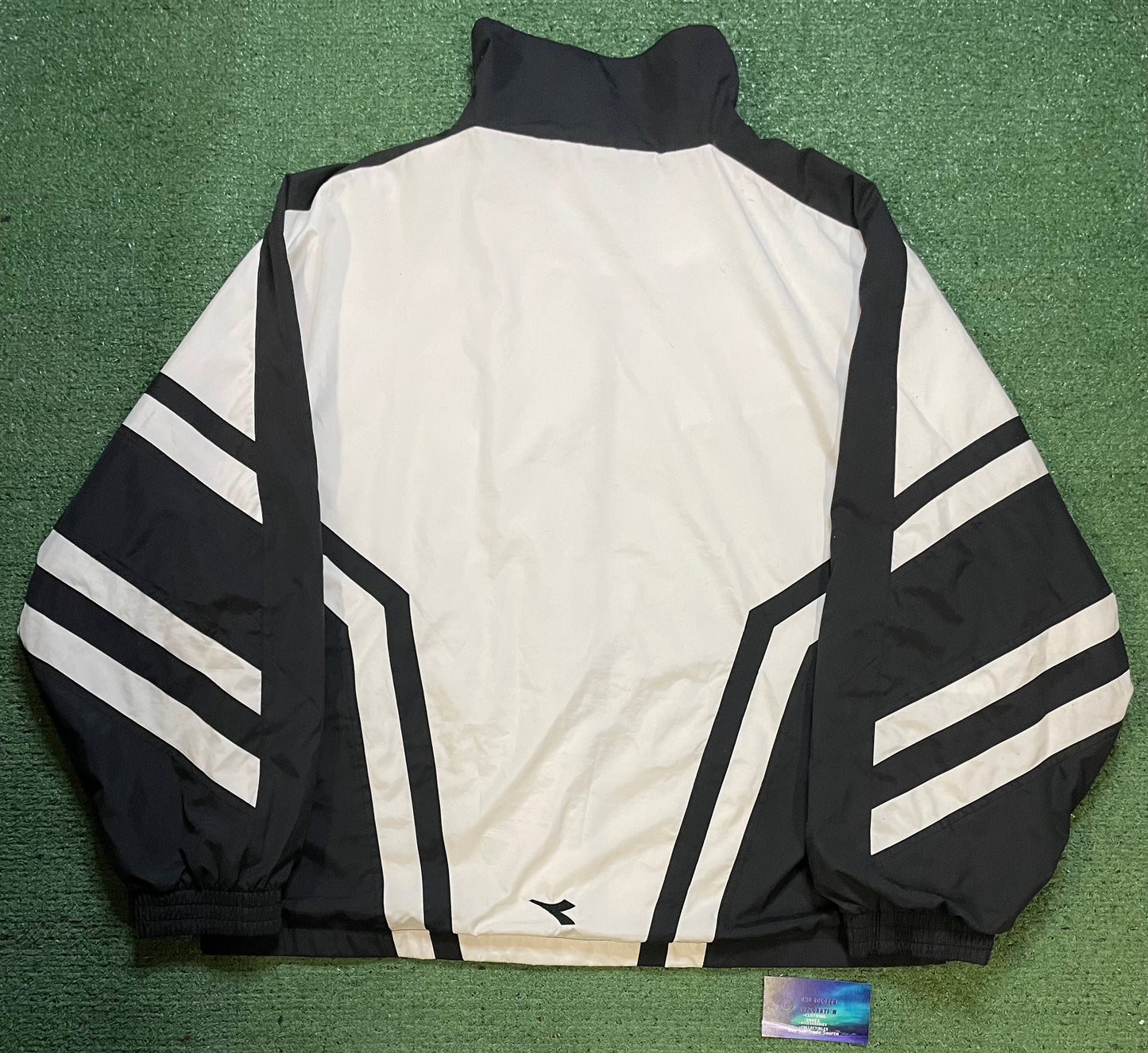 Diadora black & white track jacket