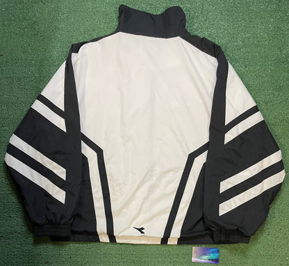 Diadora black & white track jacket