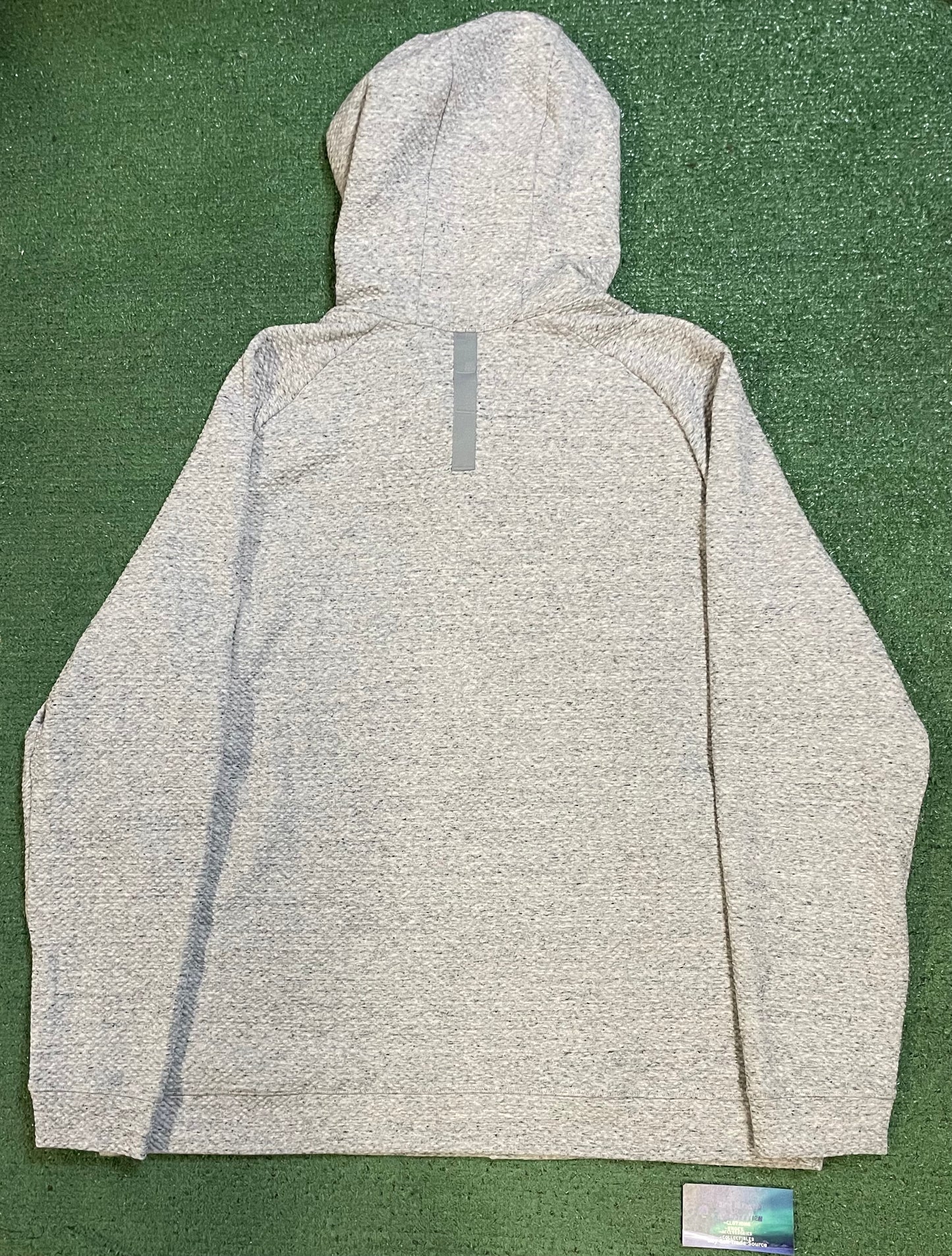 lululemon textured double knit heather light grey hoodie