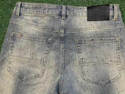 Serenede light wash rhinestone jeans