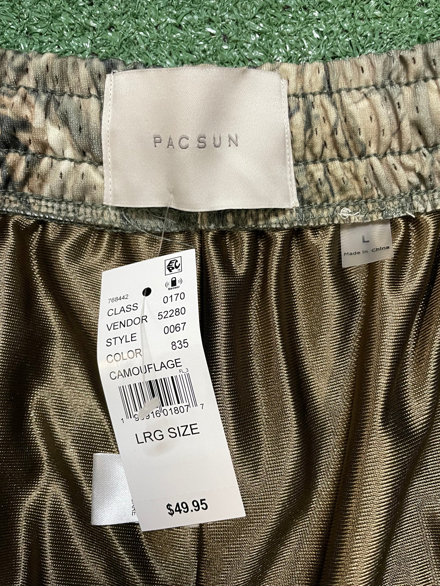 Pacsun Camo Mesh Embroidered Shorts