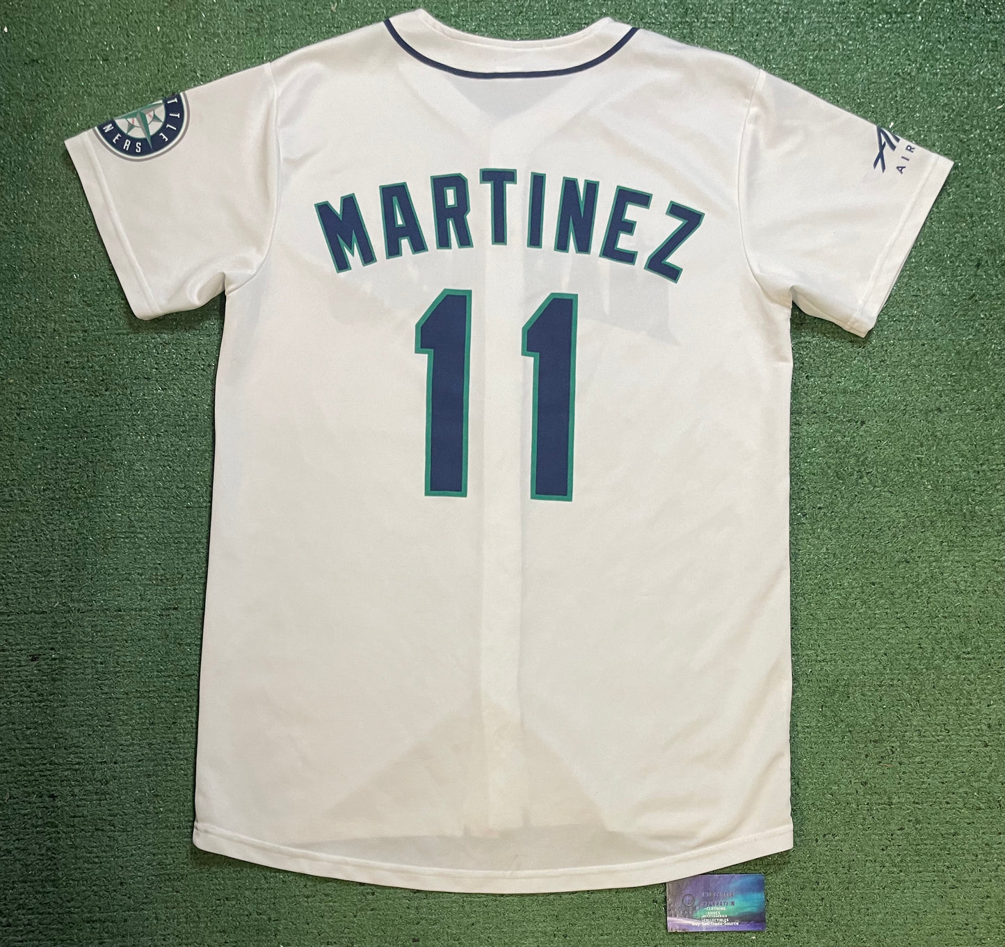 Seattle Mariners Edgar Martinez  #11 white and blue jersey