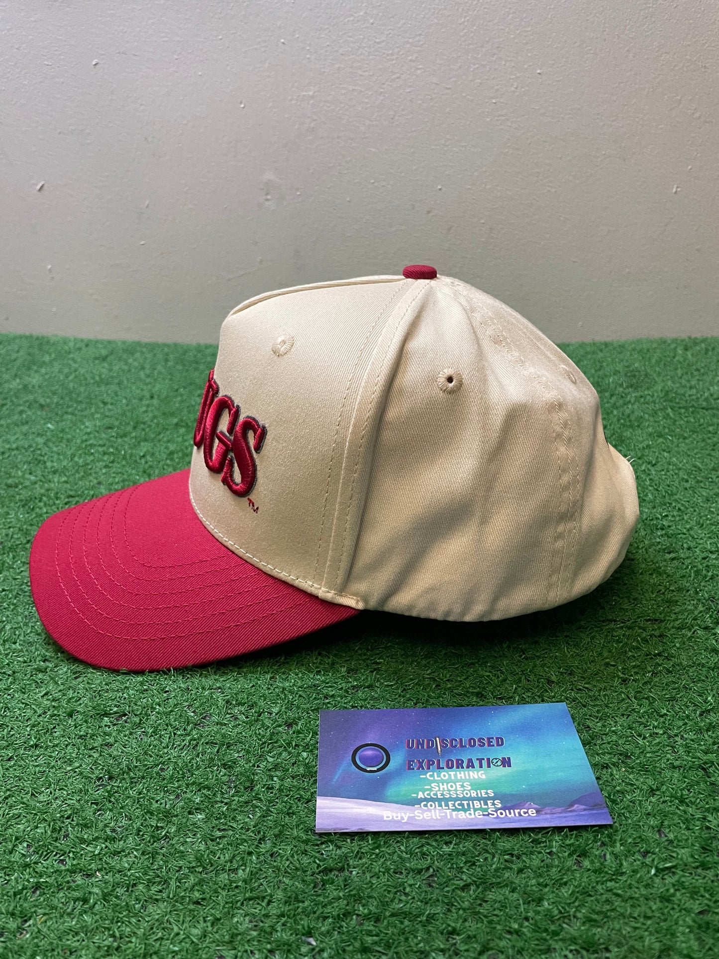 WSU Washington state University Cougs cream and red hat