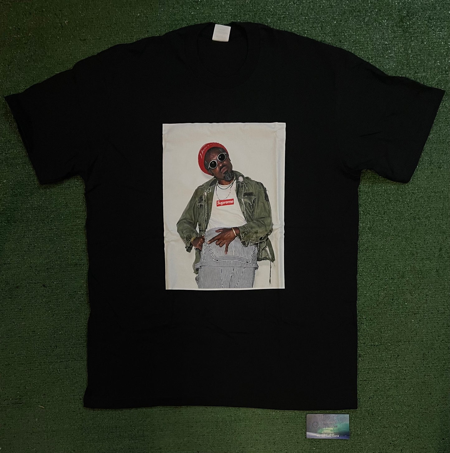 Supreme Andre 3000 black tee