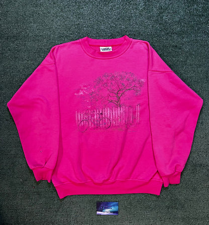 Vintage 1990s cherry blossom pink crewneck
