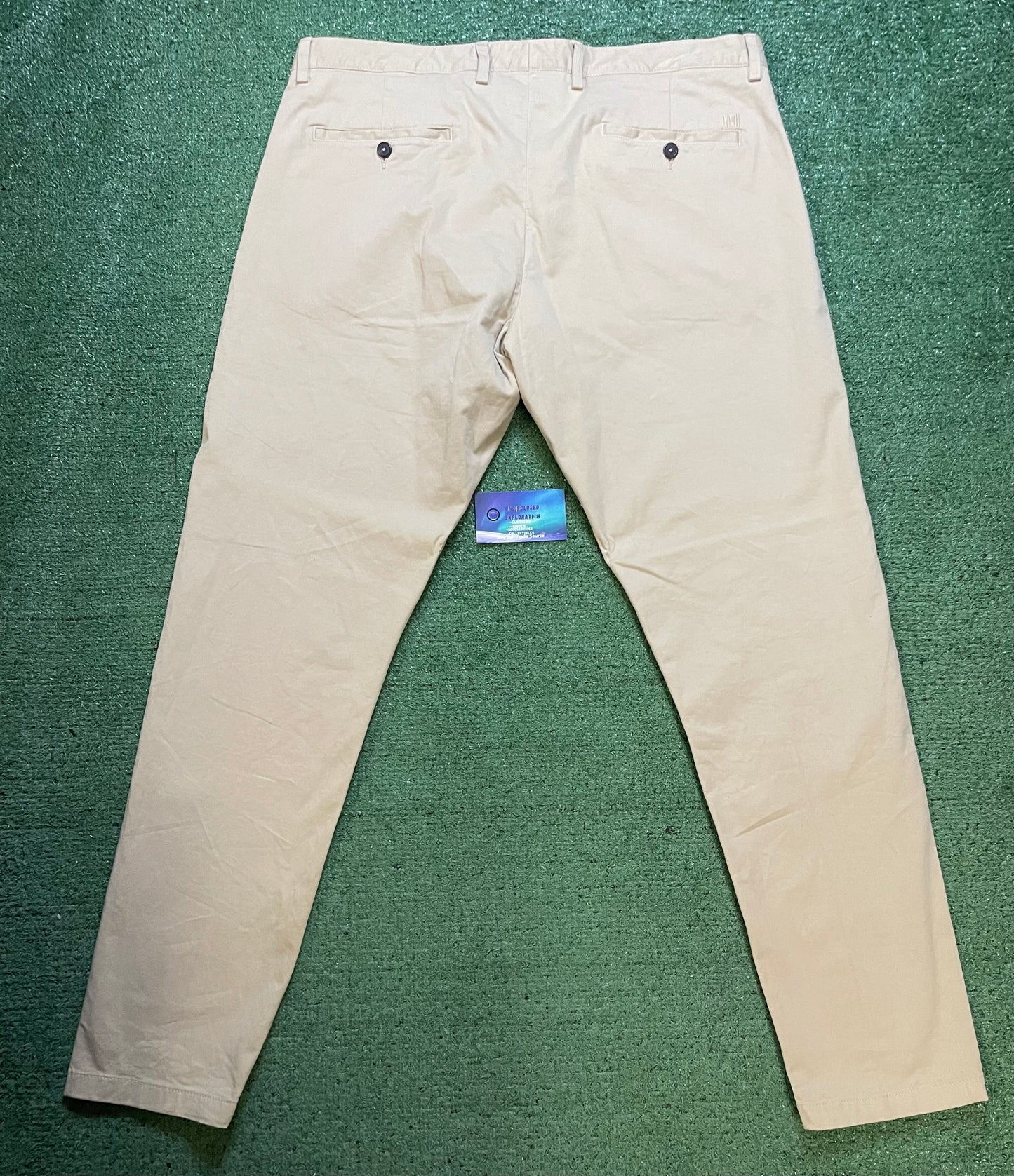 AMI Alexandre Mattiussi beige trousers