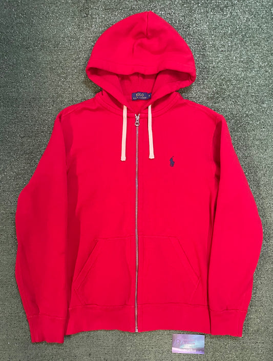 Polo red zip up hoodie