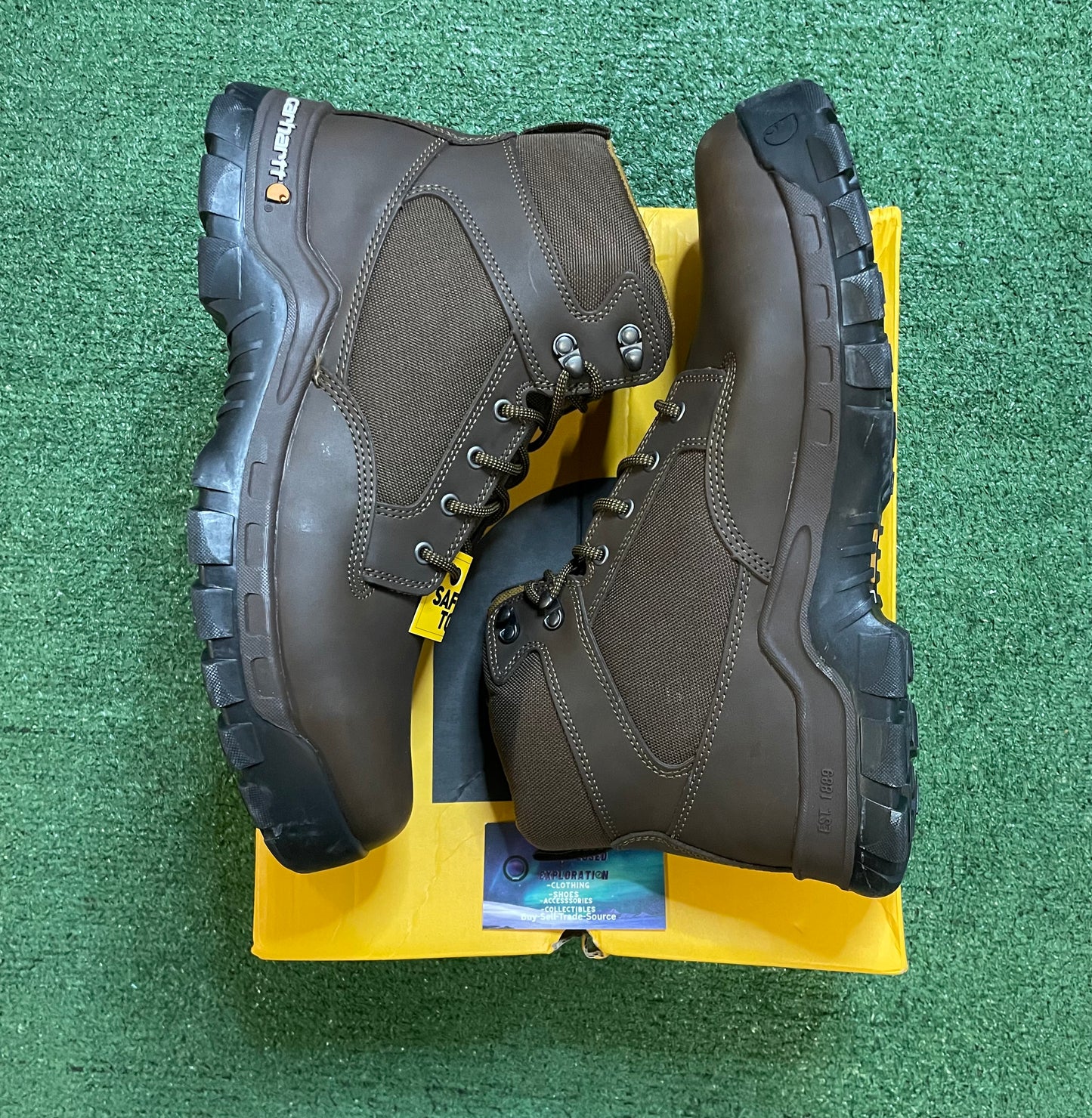 Carhartt rugged flex steel toe work boot brown