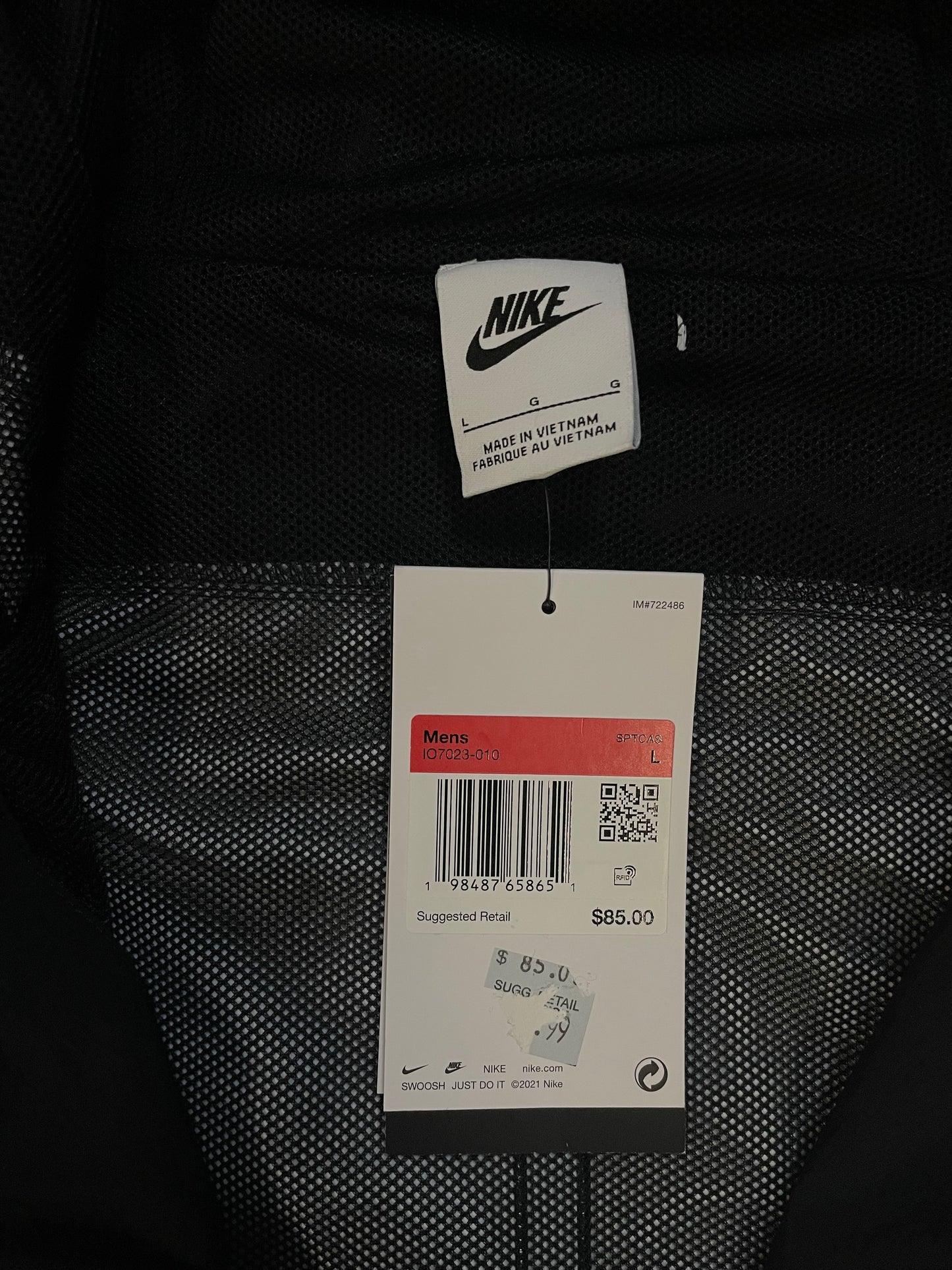 Nike woven black and white track suit