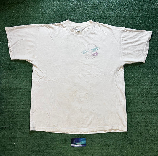 Vintage 1990s rolling man buggy thing distressed tee