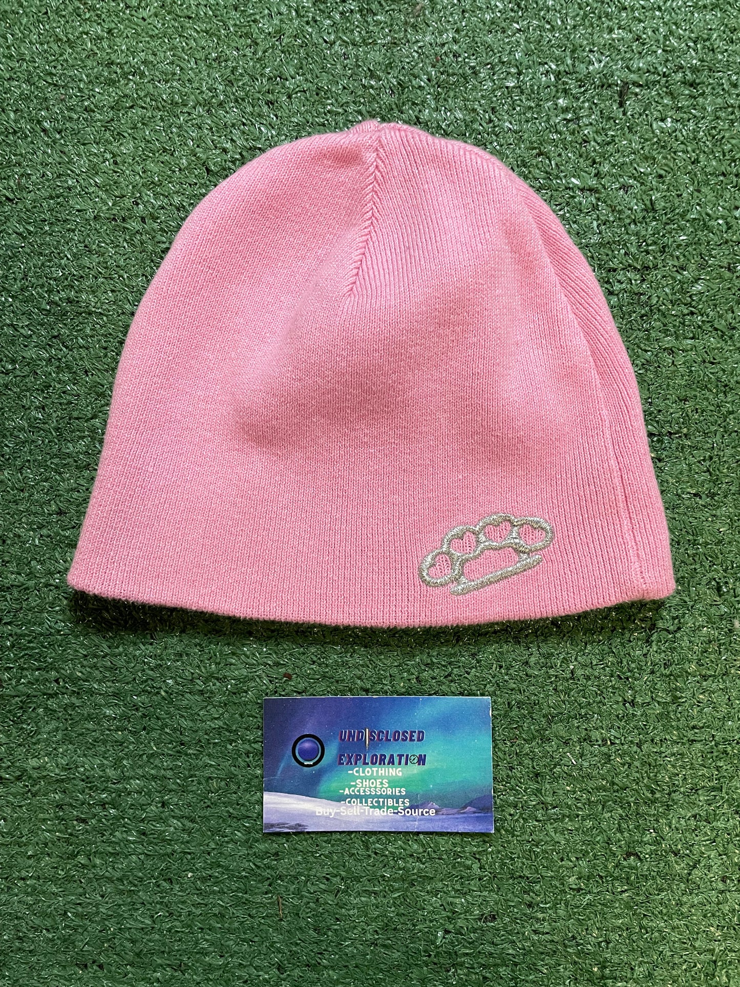 Vintage Beanie pink brass knuckle beanie