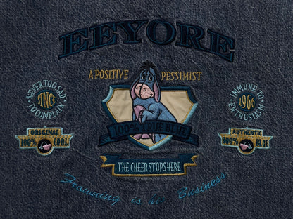 Vintage 1990s Eeyore Disney varsity denim jacket