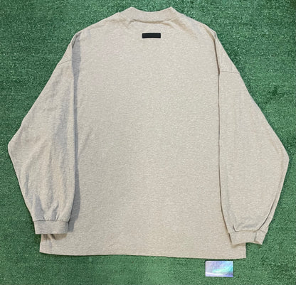 Fear of god essentials center logo heather longsleeve