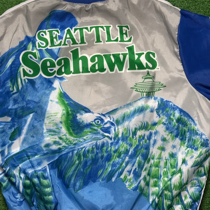 Vintage Seattle Seahawks Chalk Line Satin Jacket