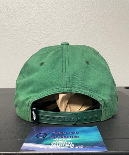 Stussy green and white embroidered hat
