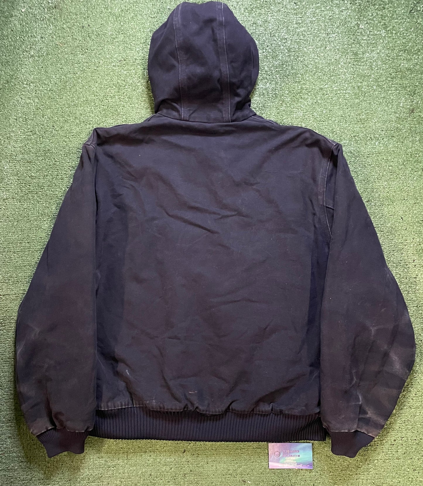 Vintage Carhartt navy hooded jacket