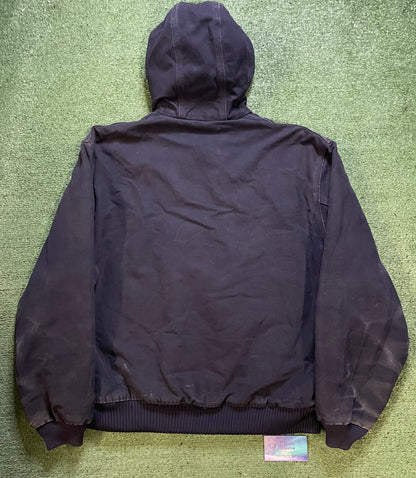 Vintage Carhartt navy hooded jacket